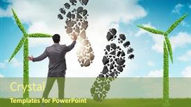  Presentation with carbon - Theme featuring carbon-footprint-concept-with-businessman background and a tawny brown colored foreground