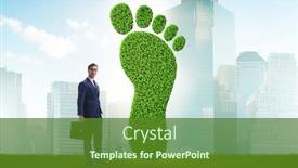  Presentation with carbon footprint - Beautiful theme featuring carbon-footprint-concept-with-businessman backdrop and a tawny brown colored foreground