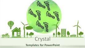  Presentation with carbon footprint - Amazing PPT layouts having carbon-footprint-concept-with-businessman backdrop and a mint green colored foreground