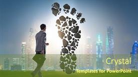 Presentation with carbon footprint - Amazing theme having carbon-footprint-concept-with-businessman backdrop and a tawny brown colored foreground