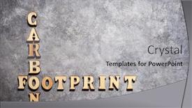  Presentation with carbon footprint - Audience pleasing theme consisting of carbon-footprint-text backdrop and a light gray colored foreground