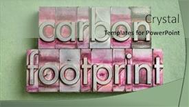  Presentation with carbon footprint - Presentation theme enhanced with carbon-footprint-word-abstract background and a mint green colored foreground
