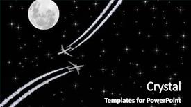  Presentation with black stars - Slide deck enhanced with carbon monoxide - abstract of two jet aircraft background and a  colored foreground