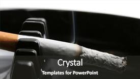  Presentation with smoking ashtray - Beautiful slide set featuring carbon monoxide - cigarette macro smoking in ashtray backdrop and a  colored foreground