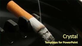  Presentation with smoking ashtray - Cool new presentation with carbon monoxide - cigarette smoking in black ashtray backdrop and a  colored foreground