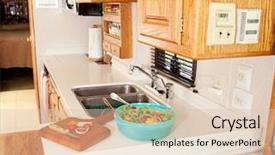  Presentation with vegetable cutting board - PPT layouts enhanced with carbon monoxide - salad and cutting board background and a lemonade colored foreground