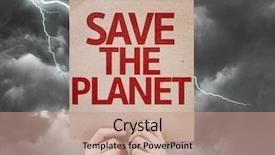  Presentation with save the planet - Beautiful slides featuring carbon monoxide - save the planet card backdrop and a  colored foreground