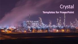  Presentation with oil gas - Cool new presentation theme with carbon tubes - giant gas and oil pipelines backdrop and a tawny brown colored foreground