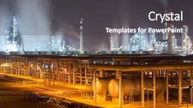  Presentation with oil gas - Amazing slide deck having carbon tubes - giant gas and oil pipelines backdrop and a dark gray colored foreground