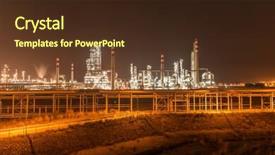  Presentation with oil gas - Beautiful PPT theme featuring carbon tubes - giant gas and oil pipelines backdrop and a tawny brown colored foreground