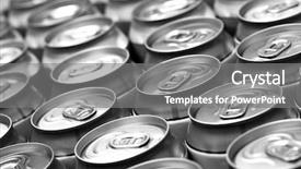  Presentation with beer - Amazing presentation design having carbonated beverage - lots aluminum beer cans black backdrop and a gray colored foreground