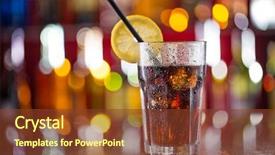  Presentation with carbonated soft drink - Audience pleasing slide set consisting of carbonated soft drink - glass of cola on bar backdrop and a tawny brown colored foreground