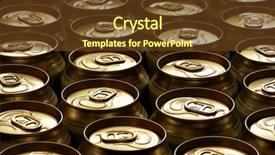  Presentation with carbonated soft drink - Audience pleasing PPT theme consisting of carbonated soft drink - lots of beer cans close-up backdrop and a tawny brown colored foreground