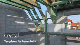  Presentation with under construction - Cool new theme with carcass of the roof backdrop and a dark gray colored foreground