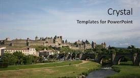  Presentation with france - Theme enhanced with carcassone-cite-the-south background and a light blue colored foreground