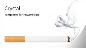  Presentation with carcinogenic - Cool new presentation design with carcinogenic - cigarette smoking isolated on white backdrop and a white colored foreground