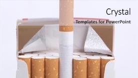  Presentation with carcinogenic - Theme consisting of carcinogenic - color photo of a cardboard background and a sky blue colored foreground