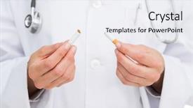  Presentation with cigarette - Slide deck consisting of police saftey - coast guard ship background and a dark gray colored foreground.