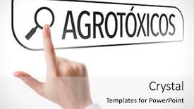  Presentation with pesticides - Slide set with carcinogenic - pesticides in portuguese written background and a white colored foreground