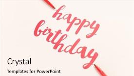  Presentation with posters - Colorful theme enhanced with happy birthday' for greeting card backdrop and a cream colored foreground