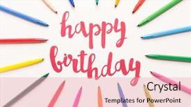  Presentation with happy birthday - Audience pleasing theme consisting of happy birthday' for greeting card backdrop and a lemonade colored foreground