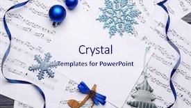  Presentation with music sheets - Beautiful PPT theme featuring card and decorations on music backdrop and a  colored foreground