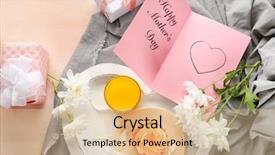  Presentation with breakfast - Colorful theme enhanced with card and flowers with tasty backdrop and a lemonade colored foreground