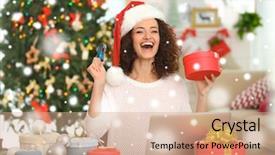  Presentation with online shopping - Amazing presentation theme having card at home for christmas backdrop and a coral colored foreground