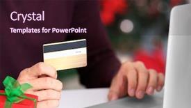  Presentation with online grocery shopping - Amazing PPT layouts having card at home for christmas backdrop and a wine colored foreground