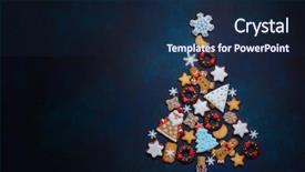  Presentation with christmas baking - Audience pleasing theme consisting of card baking - assorted christmas cookies backdrop and a navy blue colored foreground