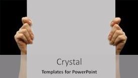  Presentation with black hand - Slide set with card-blank-in-a-hand background and a light gray colored foreground