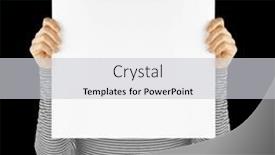  Presentation with black hand - Theme consisting of card-blank-in-a-hand background and a  colored foreground