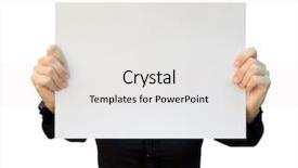  Presentation with white blank notebook silver - PPT layouts with card blank in a hand background and a lemonade colored foreground