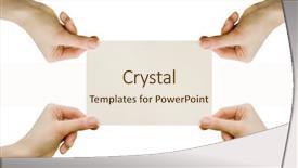  Presentation with white blank notebook silver - Audience pleasing slide deck consisting of card blank in a hand backdrop and a  colored foreground