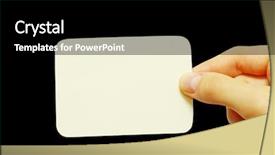  Presentation with black car dealer - Presentation theme featuring card blank in a hand background and a  colored foreground