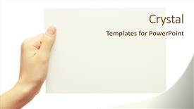  Presentation with blank - Colorful slide deck enhanced with card blank in a hand backdrop and a cream colored foreground