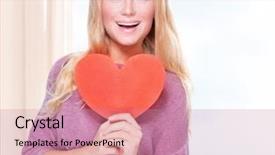  Presentation with happy holiday - Cool new PPT theme with card celebrating holiday at home backdrop and a coral colored foreground