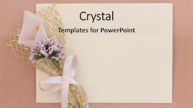  Presentation with congratulation - Presentation theme having card congratulation - blank paper note background and a lemonade colored foreground