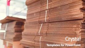  Presentation with cuban cigars in boxes - Presentation theme consisting of card factory - image of many cardboard boxes background and a  colored foreground