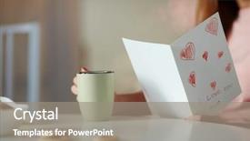  Presentation with greeting card - Beautiful presentation featuring card for mother day being backdrop and a gray colored foreground