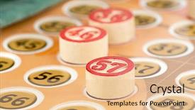  Presentation with game - Beautiful presentation theme featuring card game - tombala close up backdrop and a lemonade colored foreground