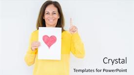  Presentation with car body repairer holding - Audience pleasing slides consisting of card gift with red heart backdrop and a sky blue colored foreground