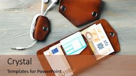  Presentation with man heart attact hand hold - Amazing theme having card holder - hand made leather man accessories backdrop and a  colored foreground