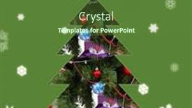  Presentation with christmas card - PPT layouts with card-in-shape-of-christmas background and a tawny brown colored foreground