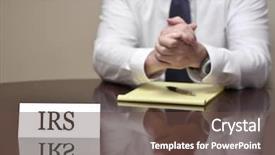  Presentation with irs - Cool new PPT layouts with card making hand gestures irs backdrop and a tawny brown colored foreground