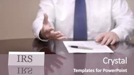  Presentation with irs - Slide deck enhanced with card making hand gestures irs background and a gray colored foreground