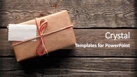  Presentation with valentines - Colorful slides enhanced with card on old wooden background backdrop and a violet colored foreground