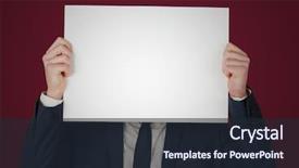  Presentation with business card - PPT layouts with card over face against maroon background and a wine colored foreground