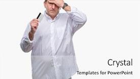  Presentation with credit market volatility - Presentation theme consisting of card over isolated background stress background and a white colored foreground