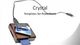  Presentation with smart card reader - Audience pleasing presentation design consisting of card-reader and flash memory backdrop and a  colored foreground